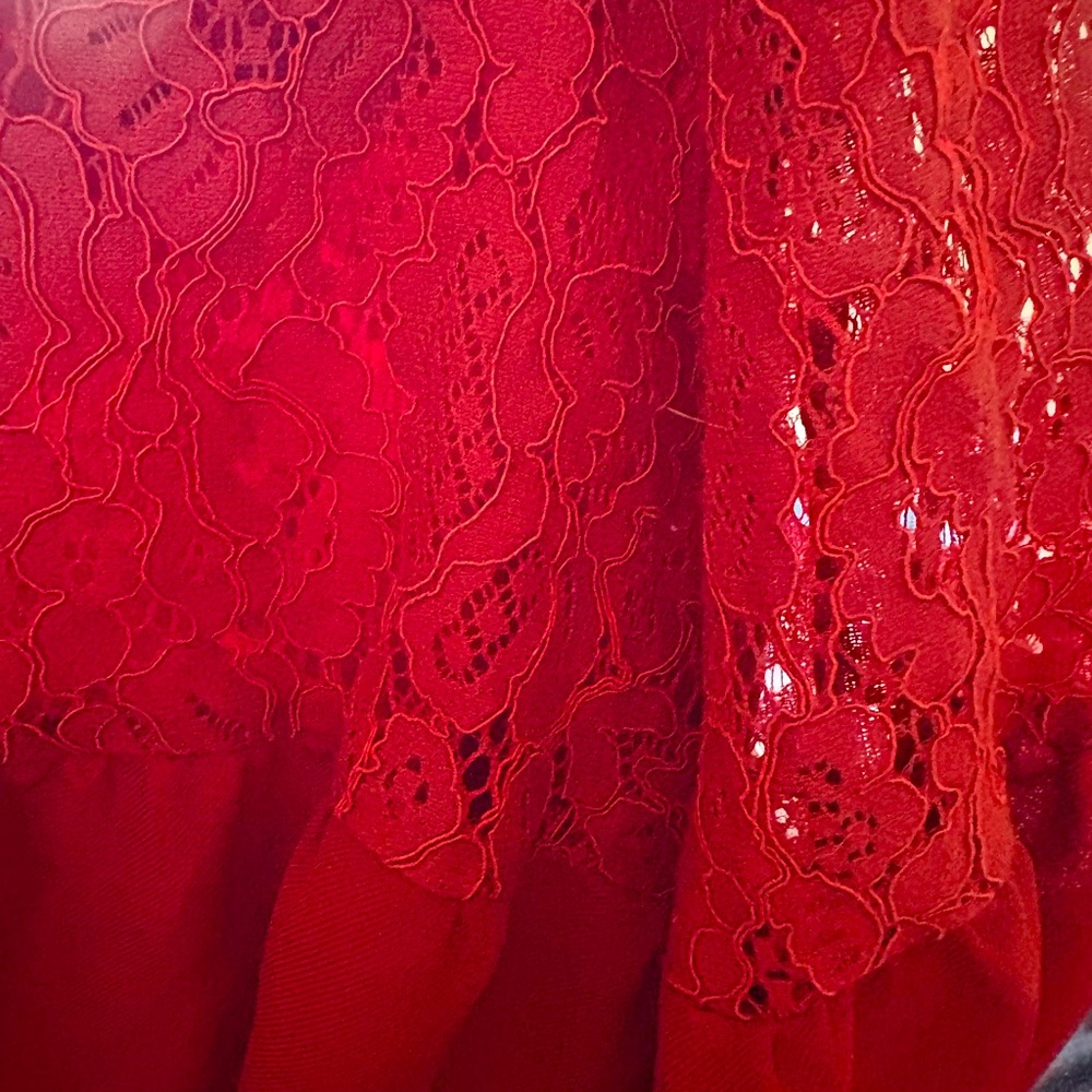 Elegant Red Lace Dress